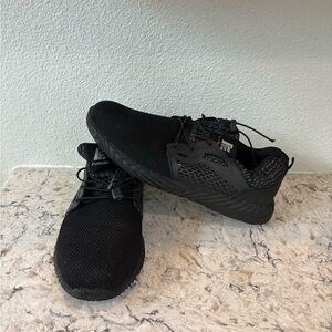 Men's Black Steel Toe- Slip Resistant Work Shoes